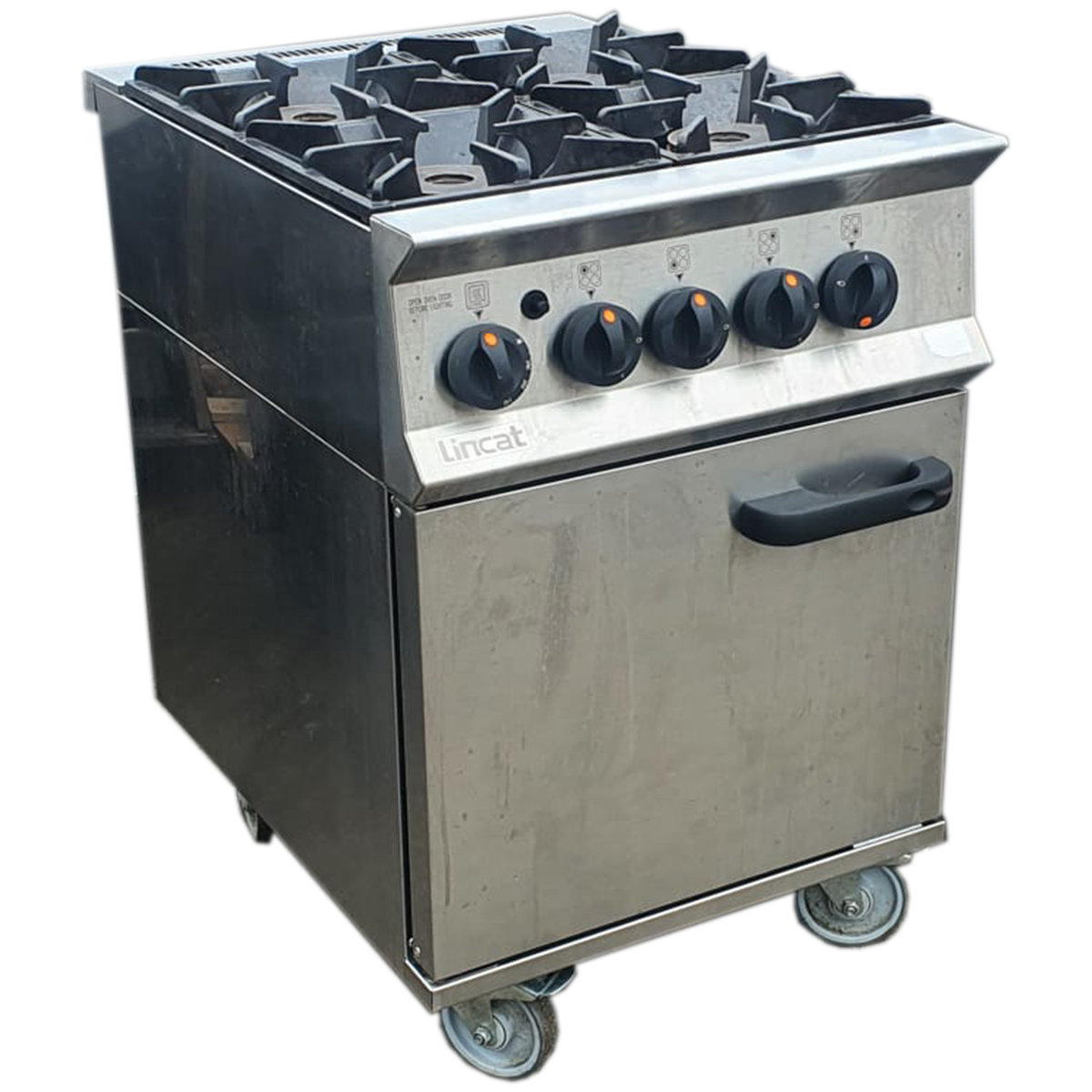 Refurbished Lincat 4 Burner Natural Gas Oven Range | Heavy Duty Commercial Cooker