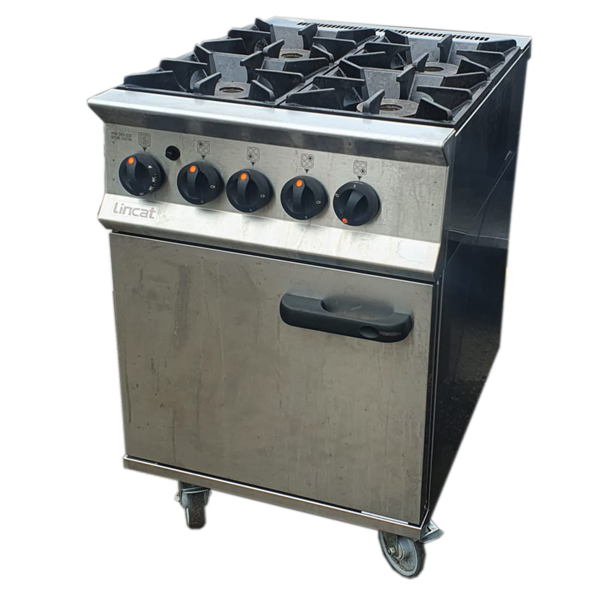 Refurbished Lincat 4 Burner Natural Gas Oven Range | Heavy Duty Commercial Cooker