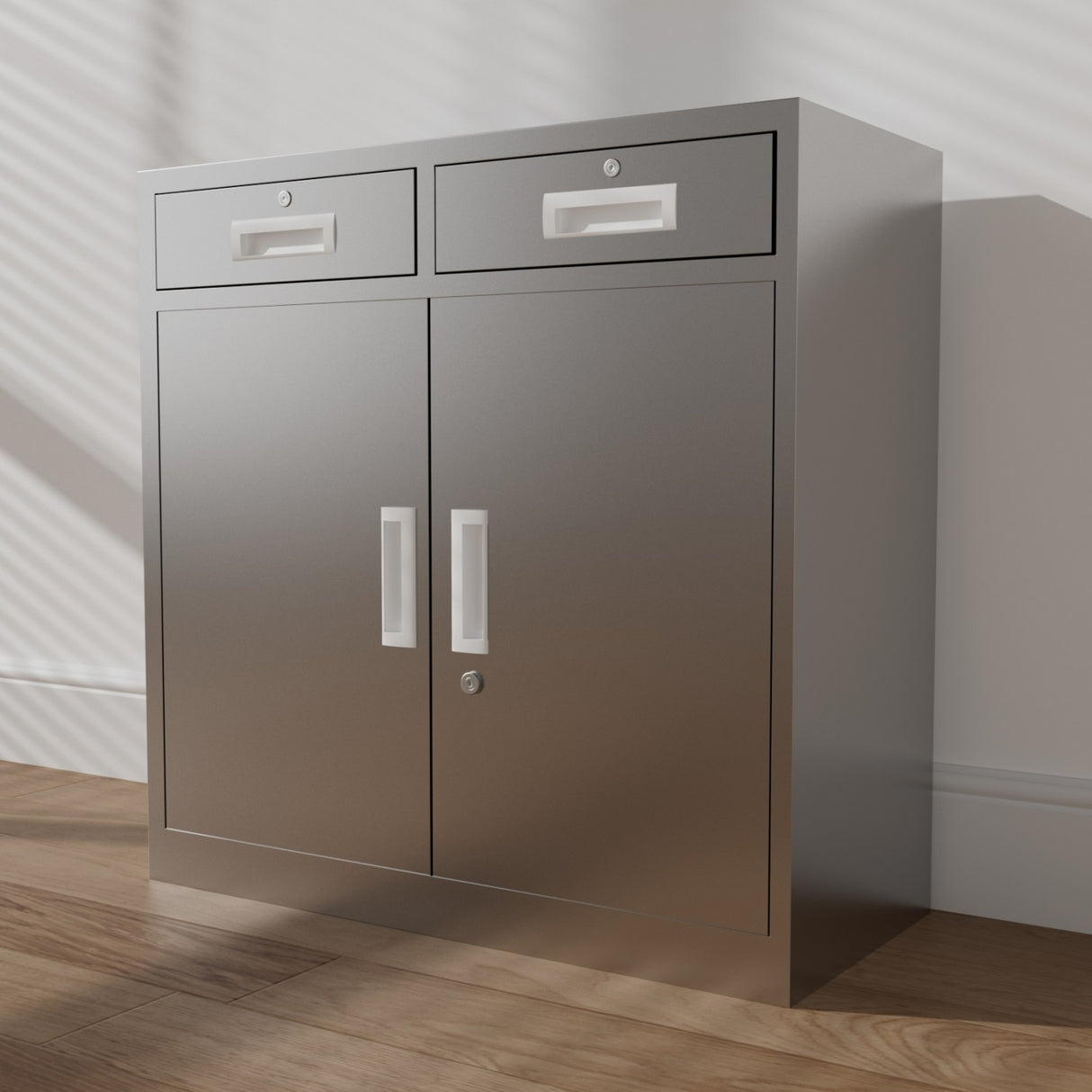 Commercial Stainless Steel Cabinet With 2 Doors &Amp; 2 Drawers 900x400x900mm | Mbss201 H902 Dc