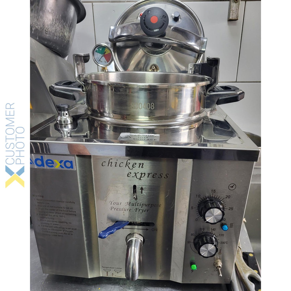 Commercial Pressure Fryer 15 Litres 3k W Countertop | Mdxz16