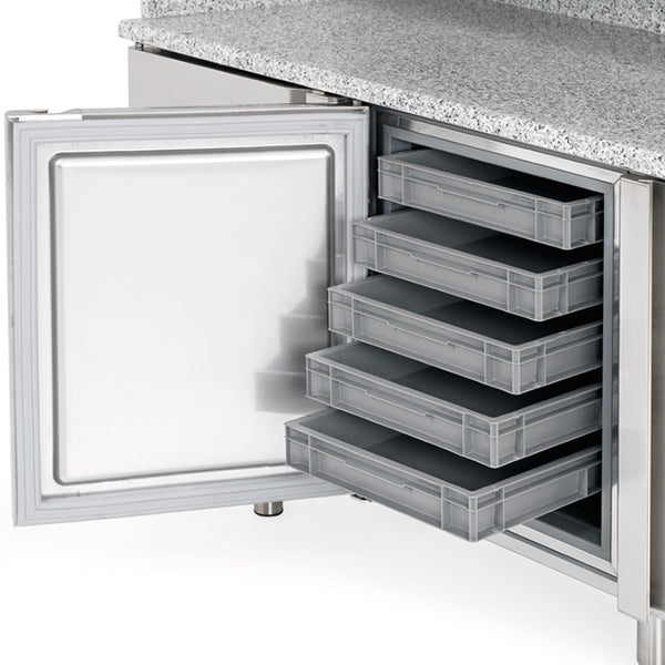 Double Hinged Door Pizza Prep Counter