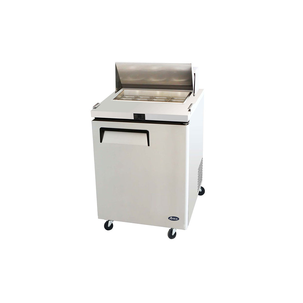 Atosa MSF8301GR Single Door Refrigerated Prep Table Including 8 x 1/6 Pans