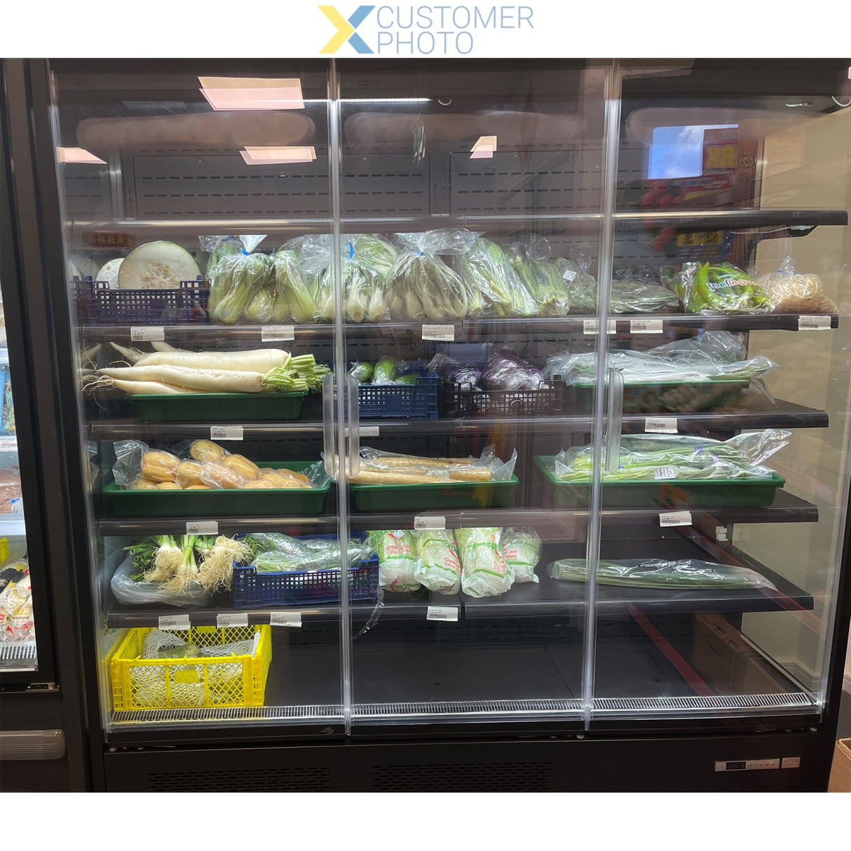 Commercial Triple Door Display Merchandiser Fridge 1147 Litres Black | Multi155 Glass