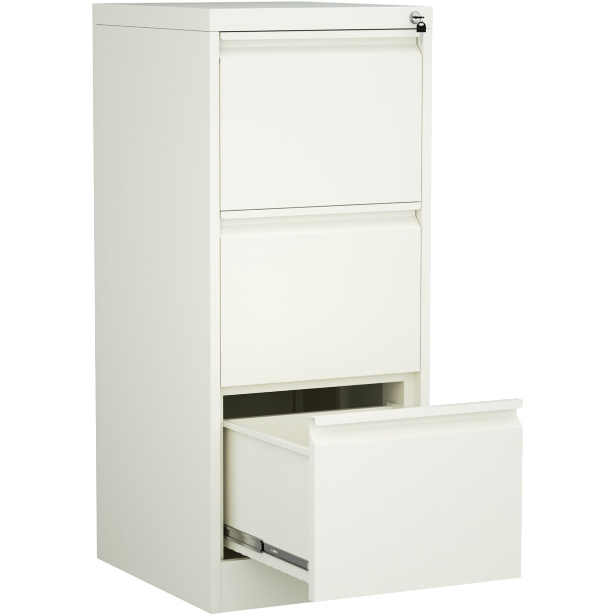 Professional Filing Cabinet 3 Drawer 460x620x1025mm White | Mxdc2 White