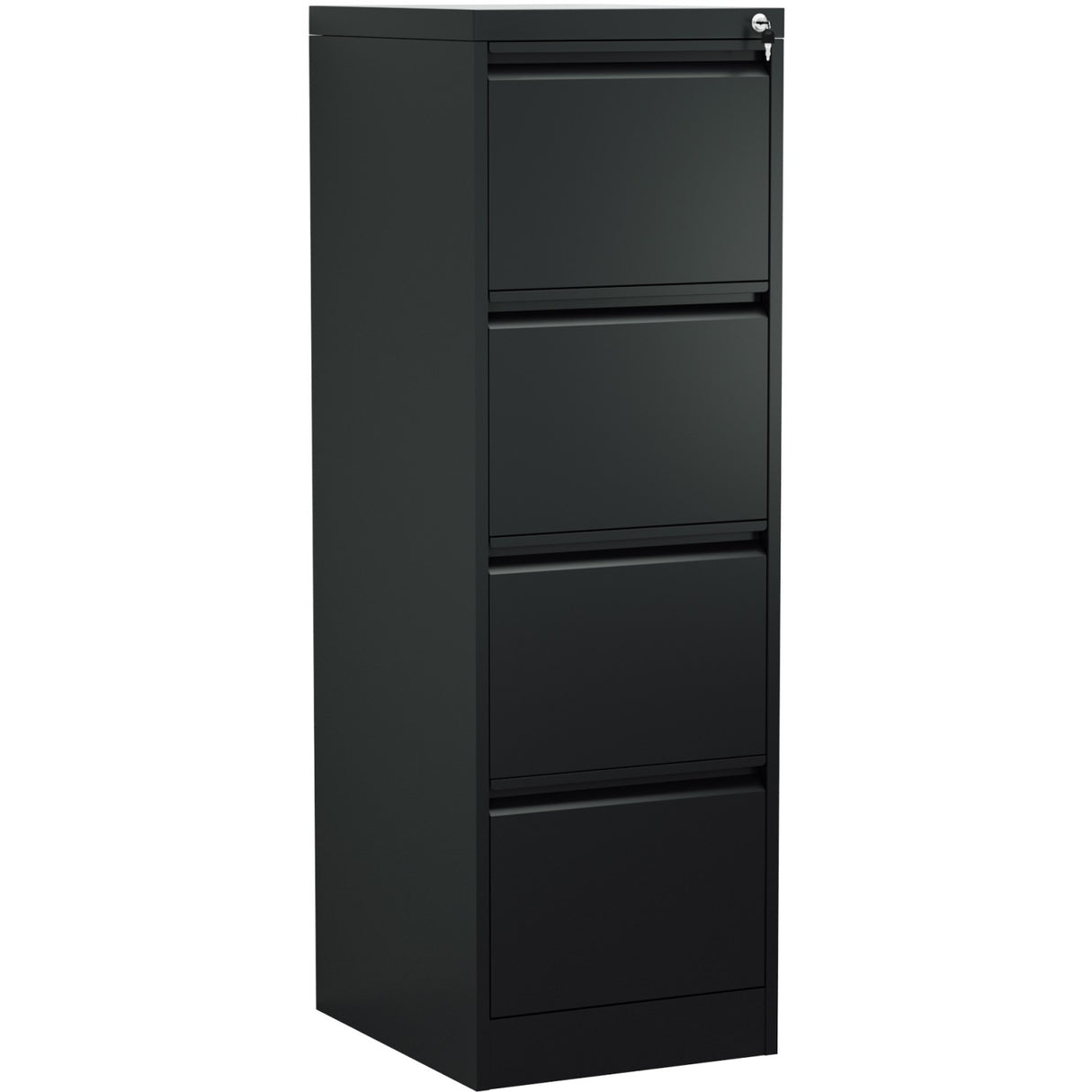 Professional Filing Cabinet 4 Drawer 460x620x1330mm Black | Mxdc3 Black