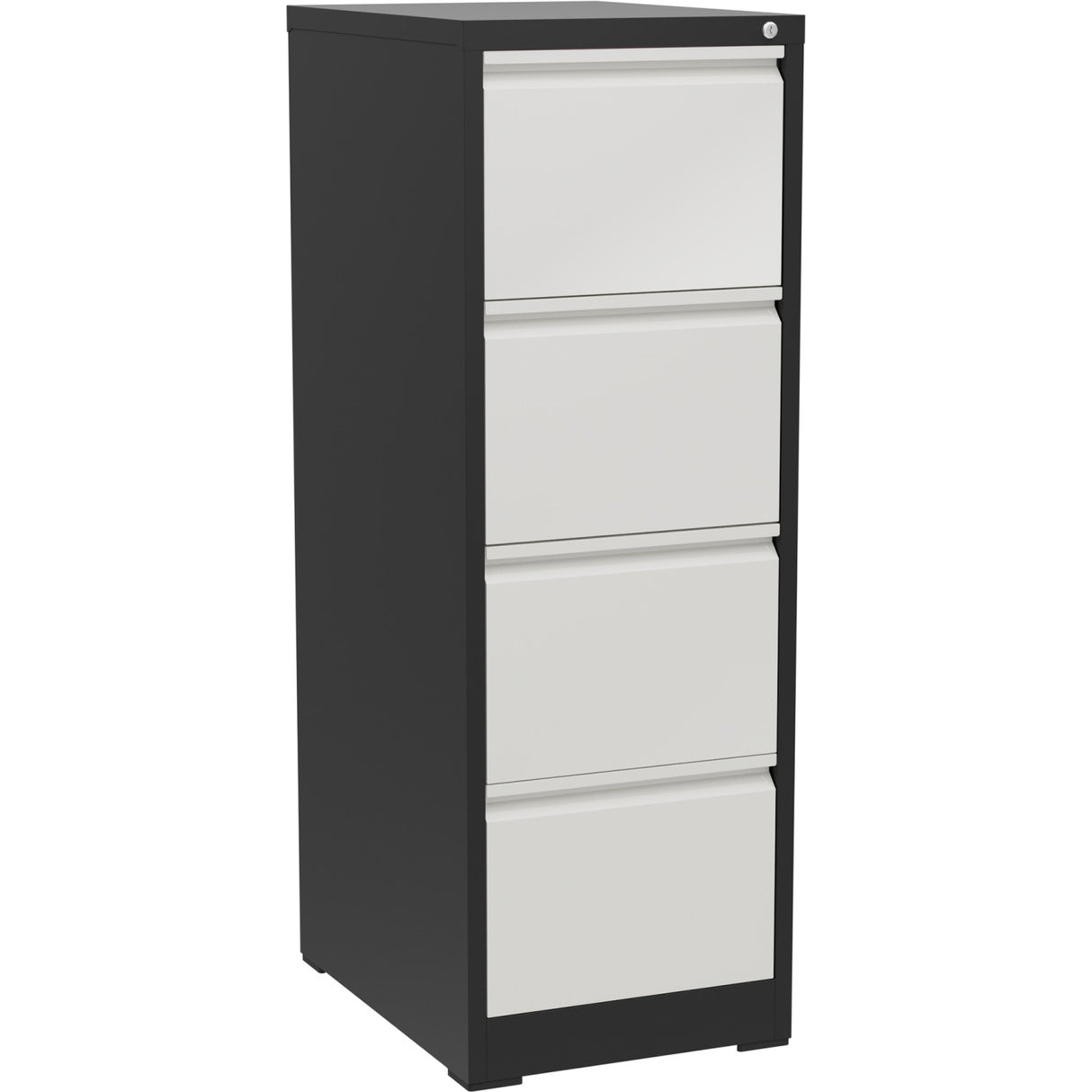 Professional Filing Cabinet 4 Drawer 460x620x1330mm Dark Grey &Amp; White | Mxdc3 Darkgrey