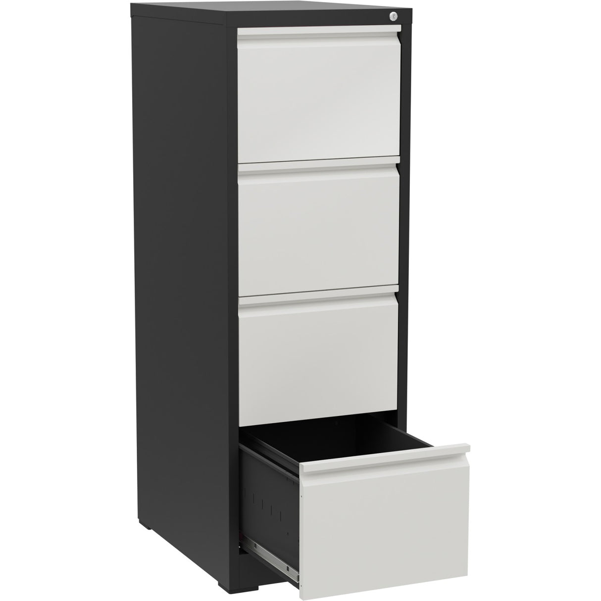 Professional Filing Cabinet 4 Drawer 460x620x1330mm Dark Grey &Amp; White | Mxdc3 Darkgrey