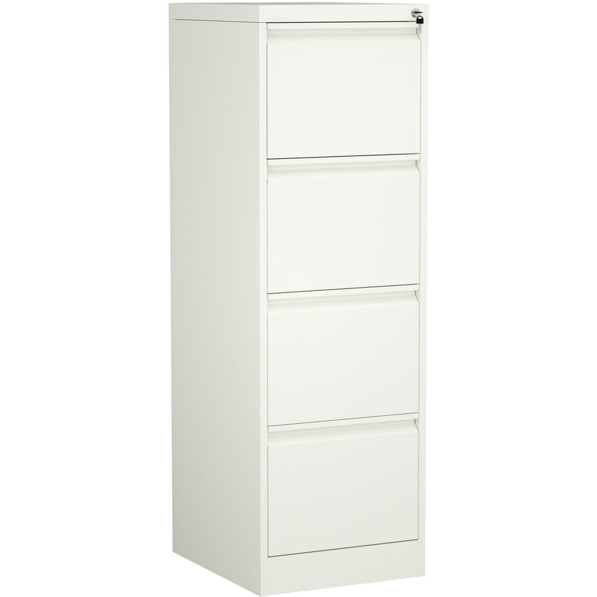 Professional Filing Cabinet 4 Drawer 460x620x1330mm White | Mxdc3 White
