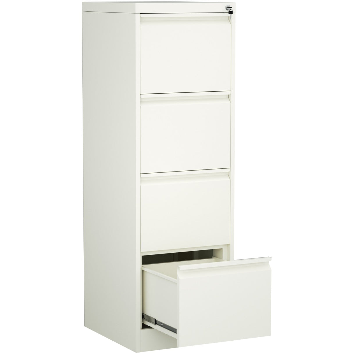 Professional Filing Cabinet 4 Drawer 460x620x1330mm White | Mxdc3 White
