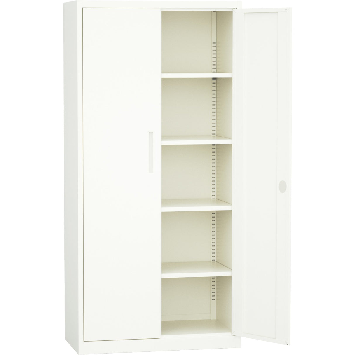 Professional Metal Storage Cabinet 2 Doors 900x400x1800mm Lock 4 Adjustable Shelves White | Mxfc14 White