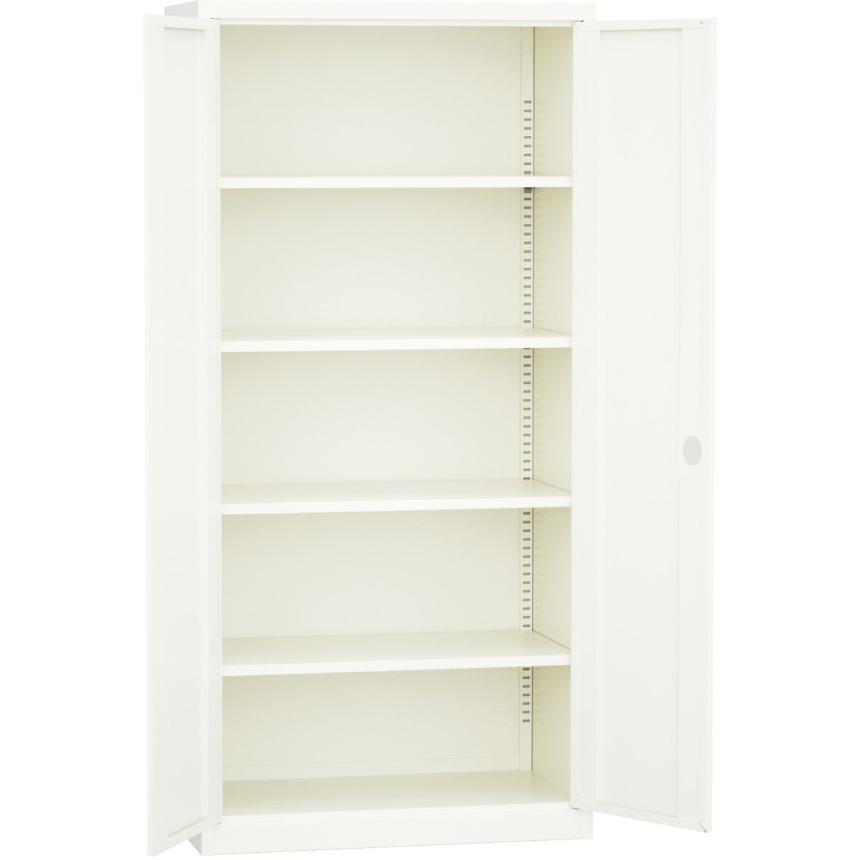 Professional Metal Storage Cabinet 2 Doors 900x400x1800mm Lock 4 Adjustable Shelves White | Mxfc14 White