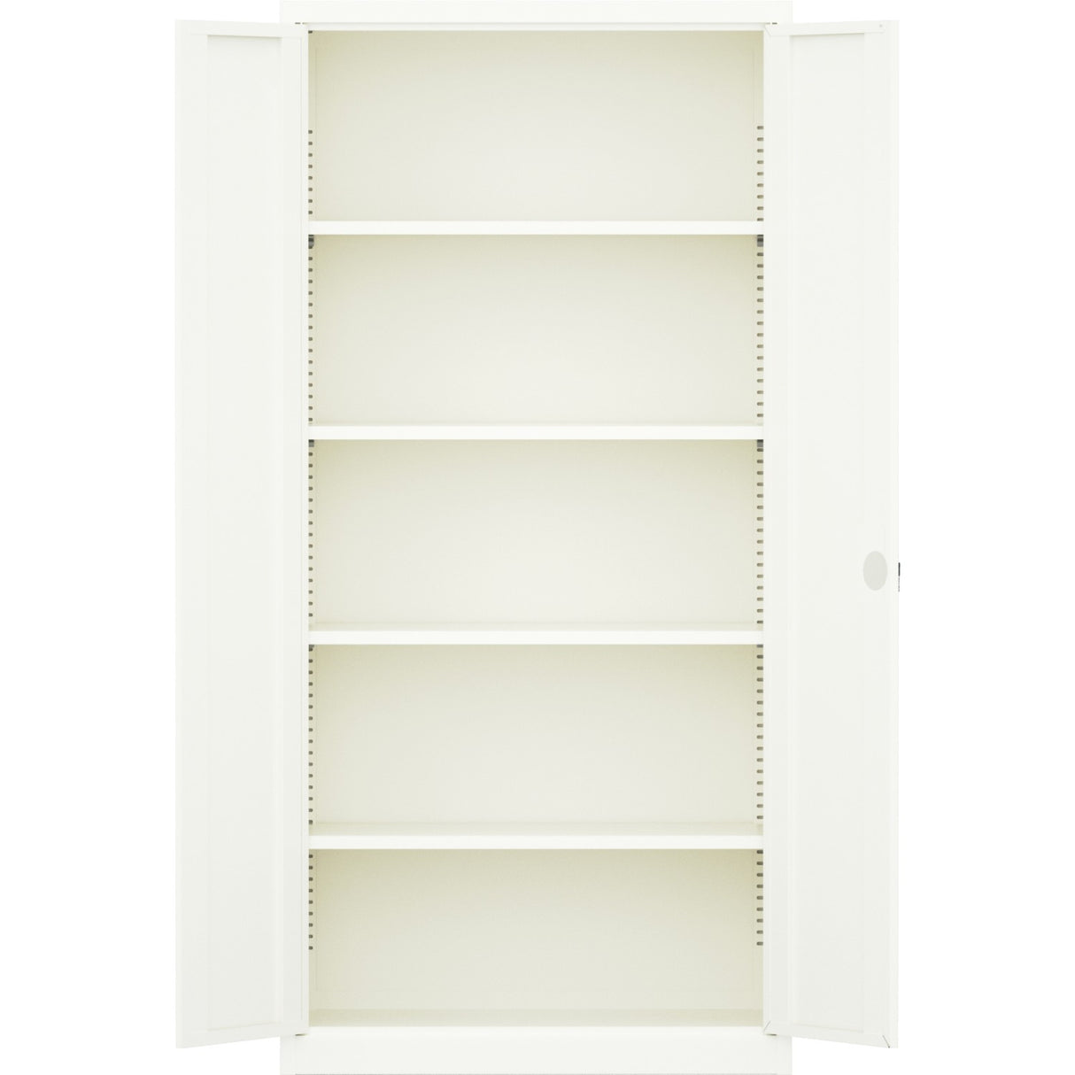 Professional Metal Storage Cabinet 2 Doors 900x400x1800mm Lock 4 Adjustable Shelves White | Mxfc14 White