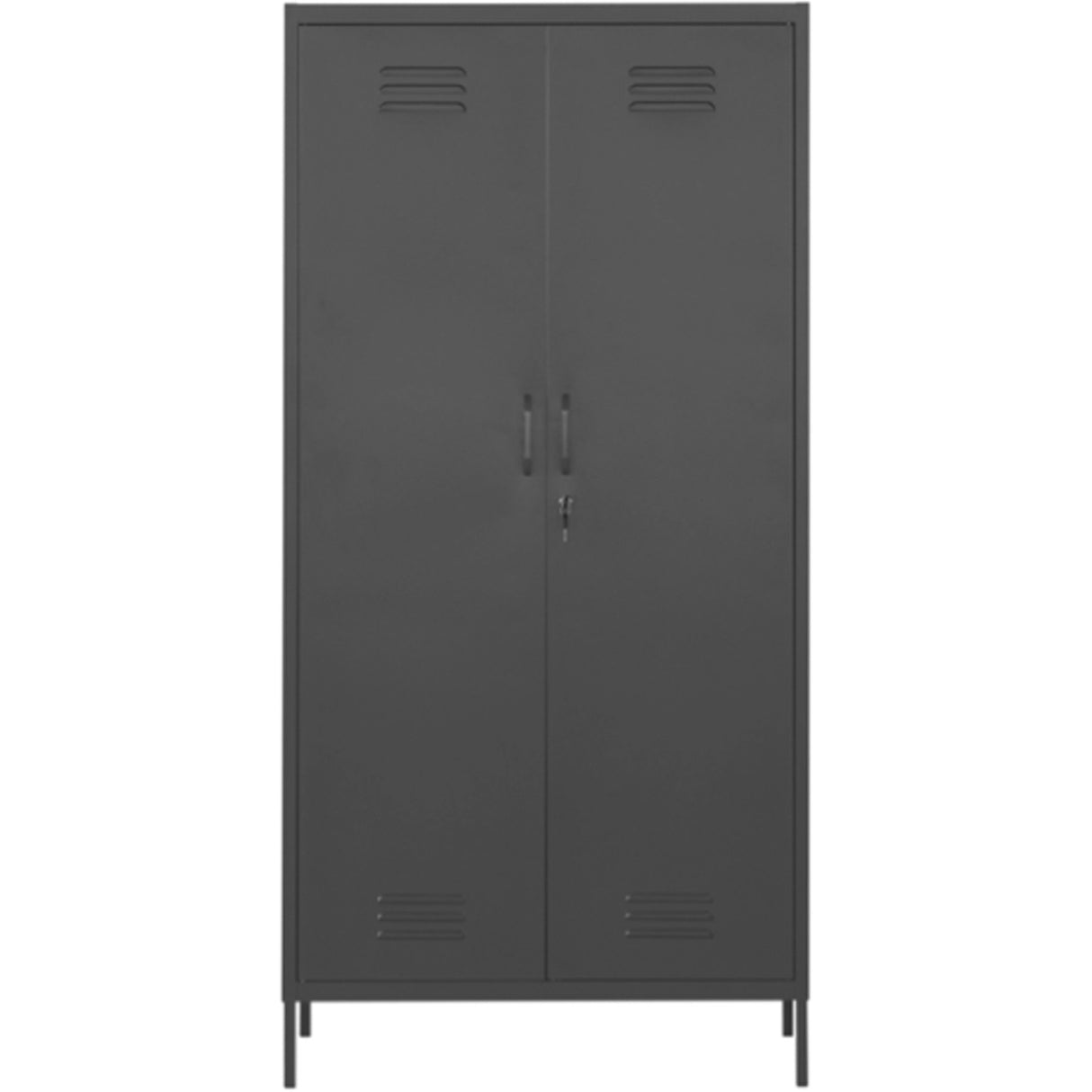 Commercial Steel Black Storage Cabinet 2 Doors 4 Shelves 760x450x1800mm | Myhc13