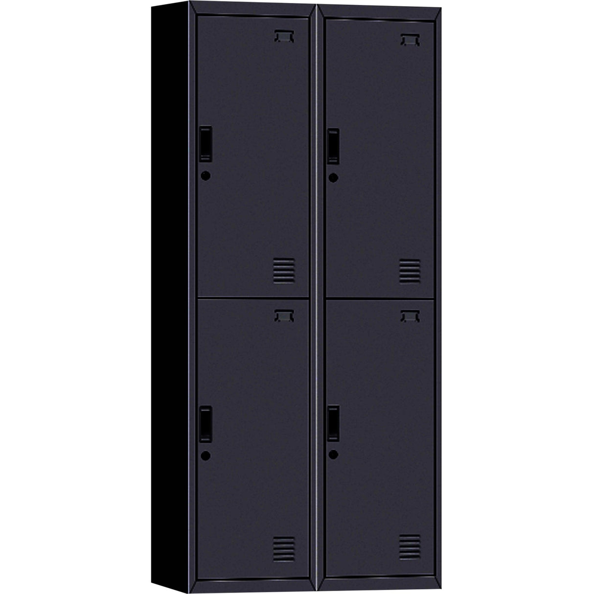 Commercial 4 Door Locker 760x450x1850mm Black | Myl04 Black