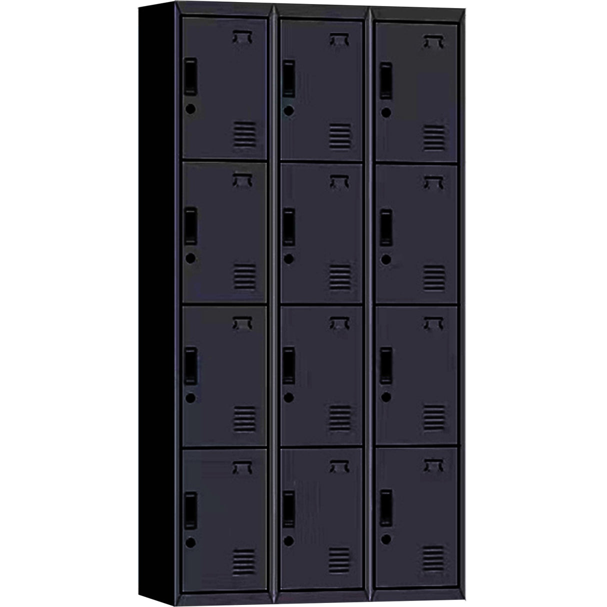 Commercial 12 Door Locker 900x400x1850mm Black | Myl12 Black