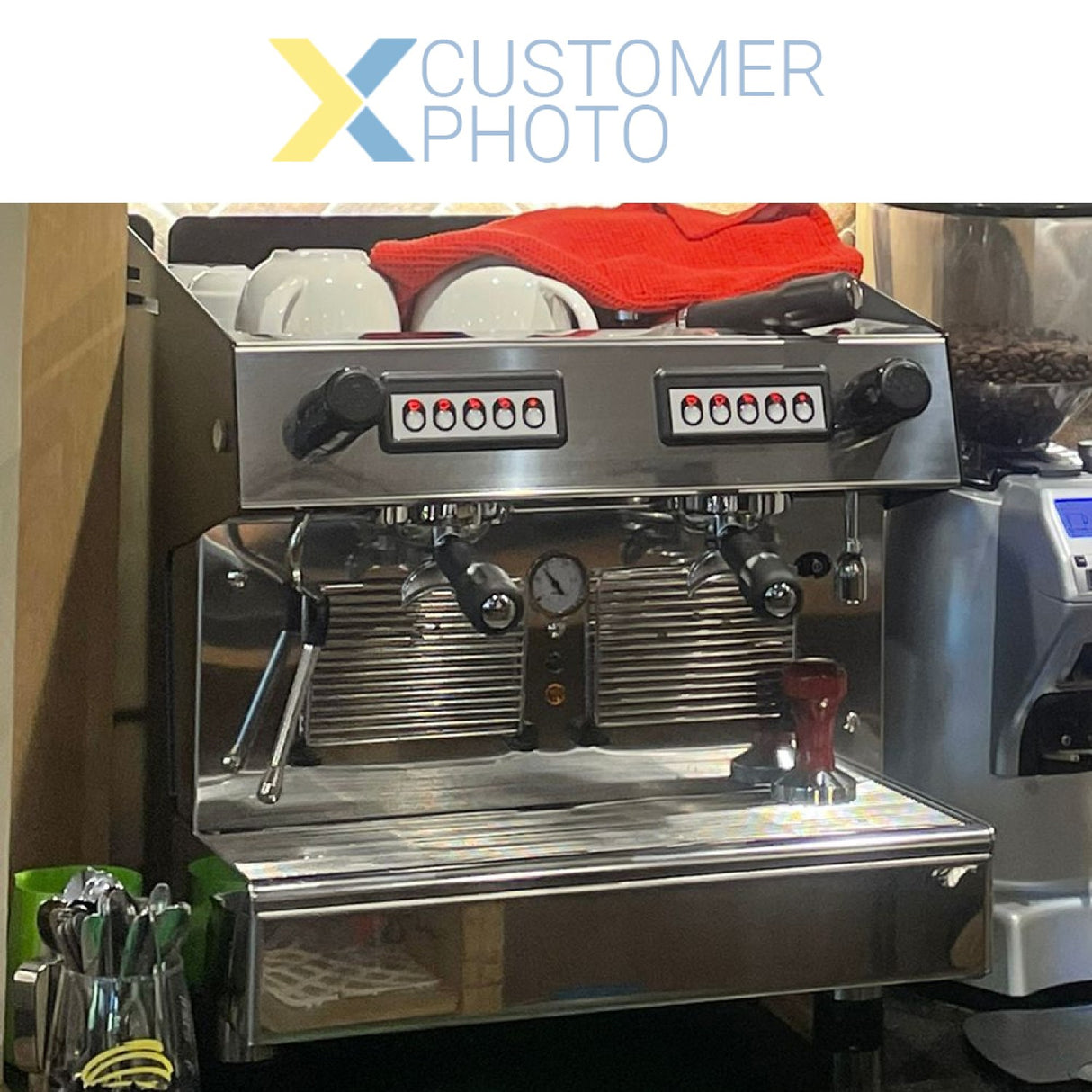 Commercial Espresso Coffee Machine Automatic Tall Cups 2 Groups Compact 6 Litres | Mia3