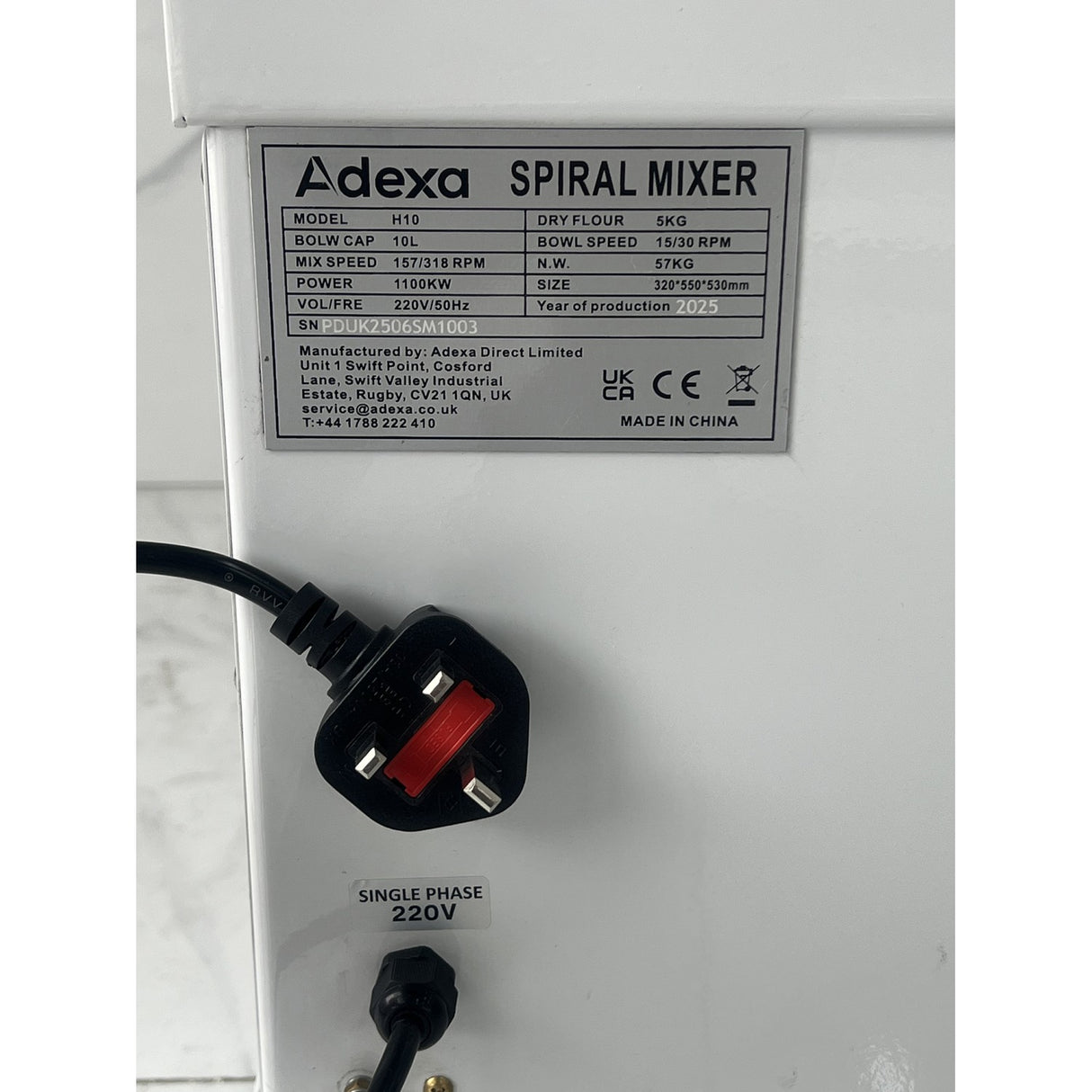 Professional Spiral Mixer 10 L 2 Speed | Nbh10
