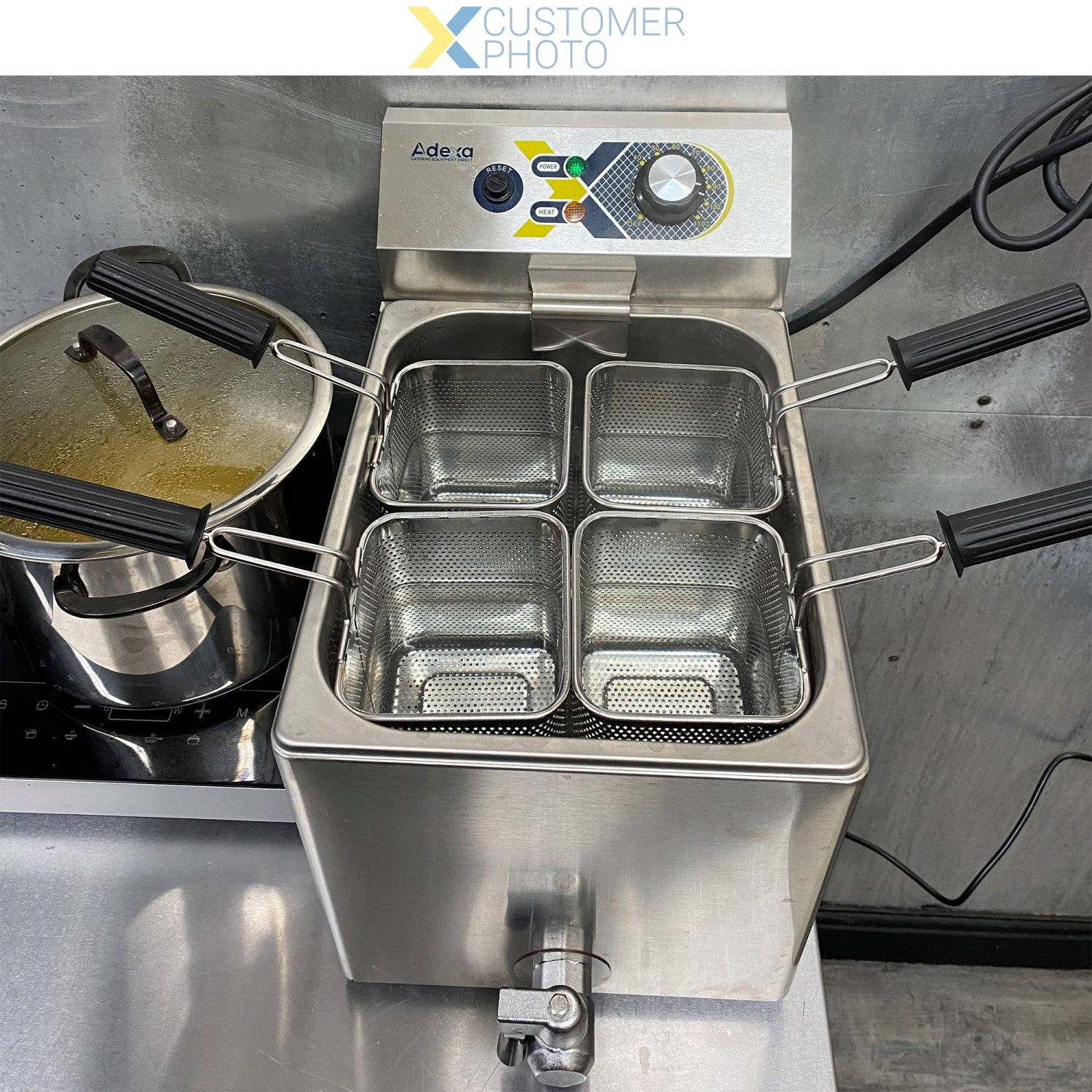 Commercial Pasta Boiler Electric 4 Baskets 8 Litres 3k W Table Top |  Nc8 L1