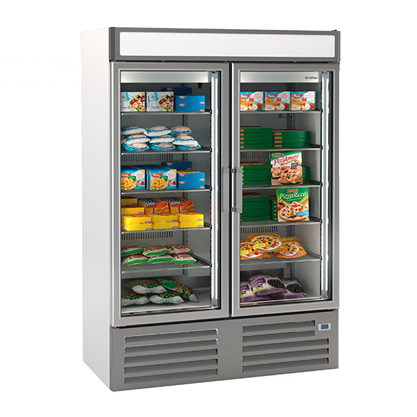 Double Glass Door Freezer Merchandiser 1000 L