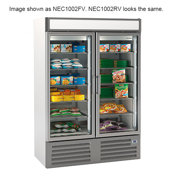 Double Glass Door Refrigerated Merchandiser 1000 L