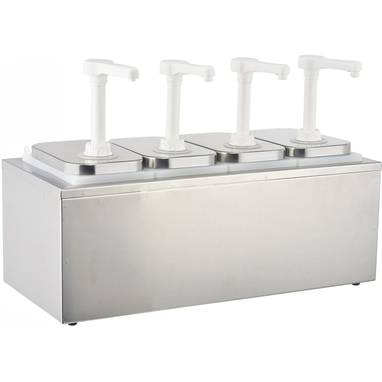 Commercial Condiment/Sauce Pump Dispenser 4x2 Litre Stainless Steel | Nhp004