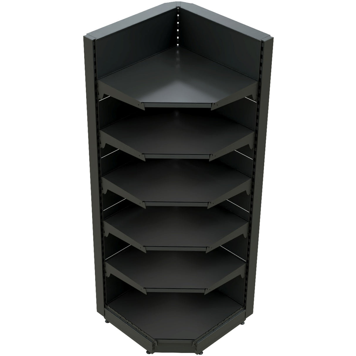 Retail Wall Shelving Corner Unit Black | Nsreu11 Blackcorner