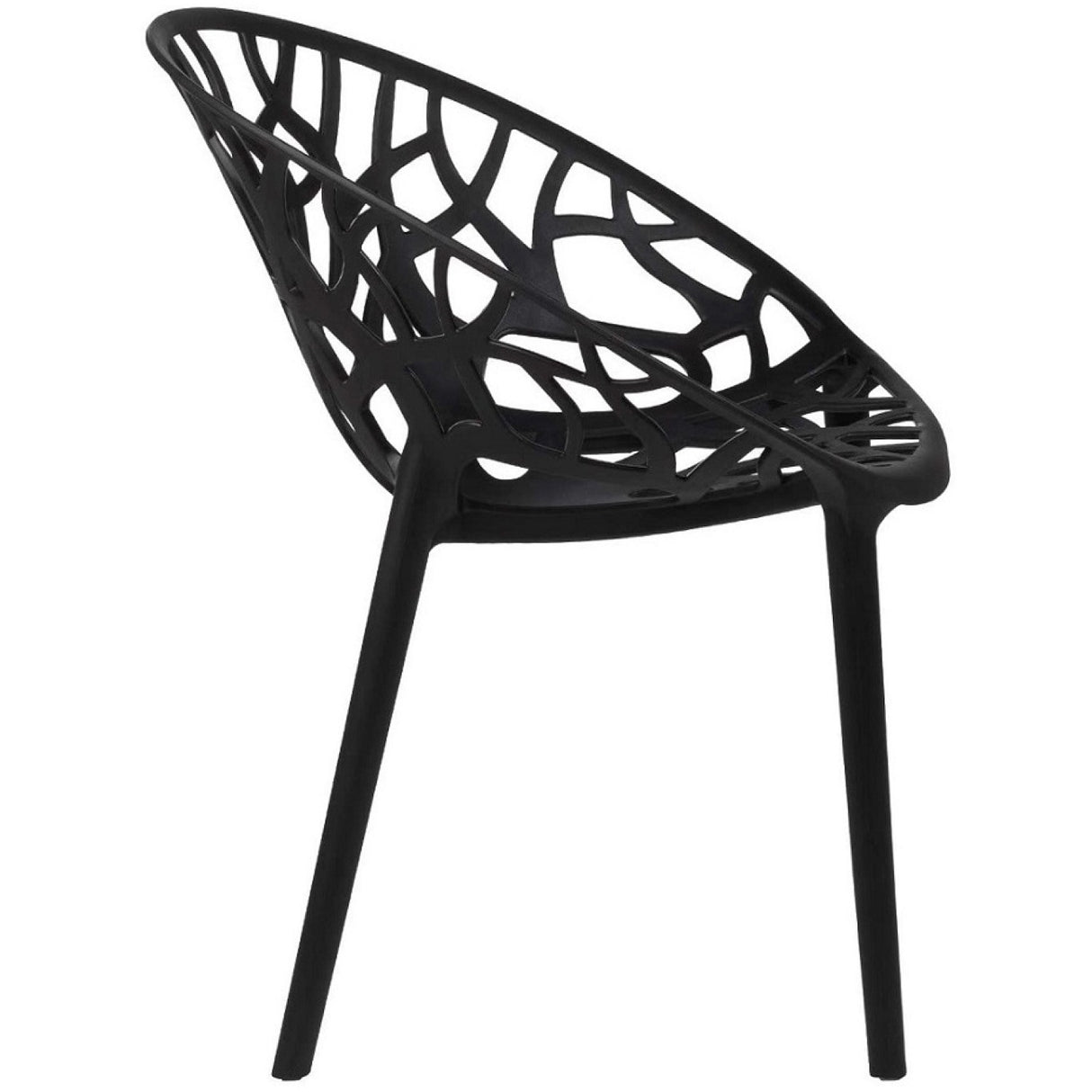 Bistro Dining Chair Plastic Black Indoors &Amp; Outdoors | Ww030 Black
