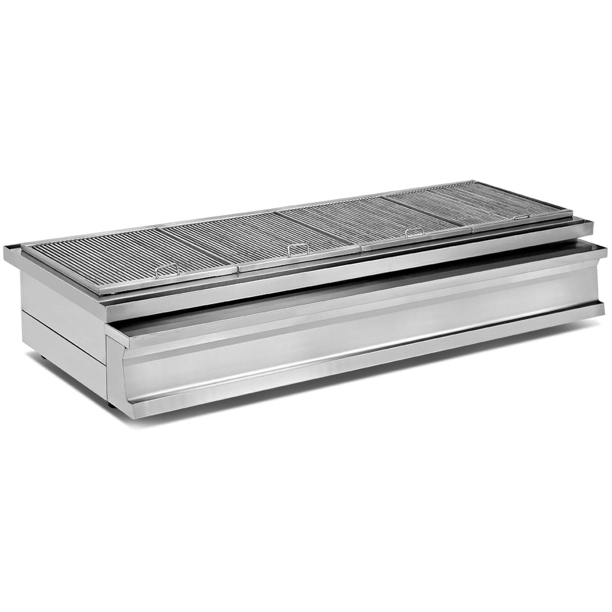 Professional Stainless Steel Charcoal Grill With Firebrick &Amp; Ash Drawer 1600x730x290mm | Ock030 K