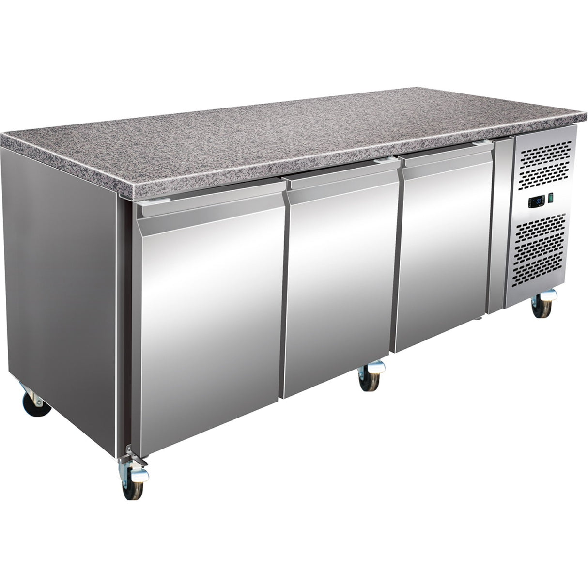 Refrigerated Counter With Marble Top 3 Doors Depth 800mm | Pa20
