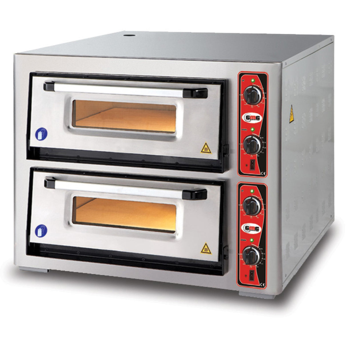 Electric Pizza Oven 2 Chambers 620x920mm Capacity 6+6 Pizzas At 12&Quot; 230 V/1 Phase | Pf6292 De