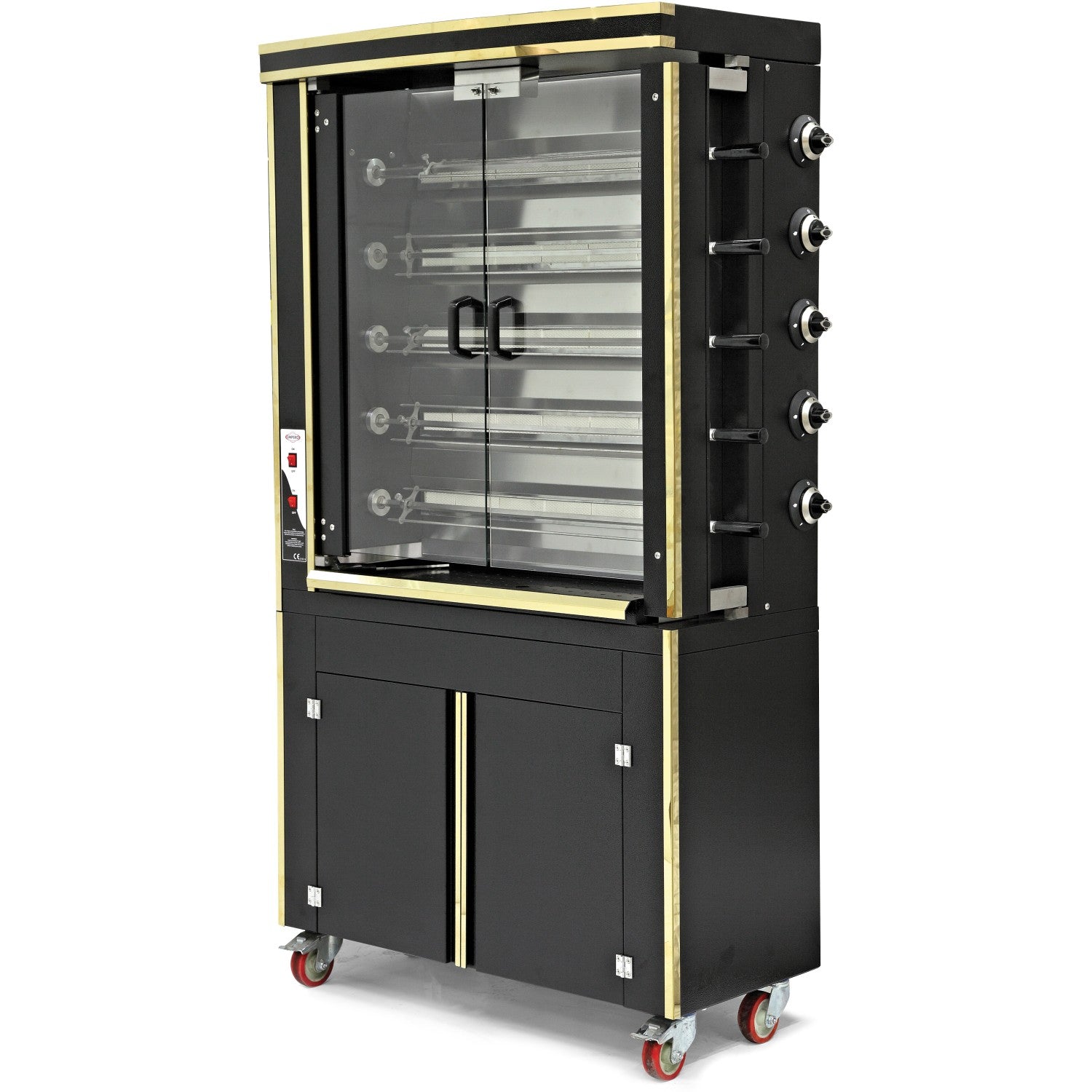 Commercial Chicken Rotisserie Oven With Neutral Cabinet Electric 5 Spit 30 Chickens |  Pls5 Ee