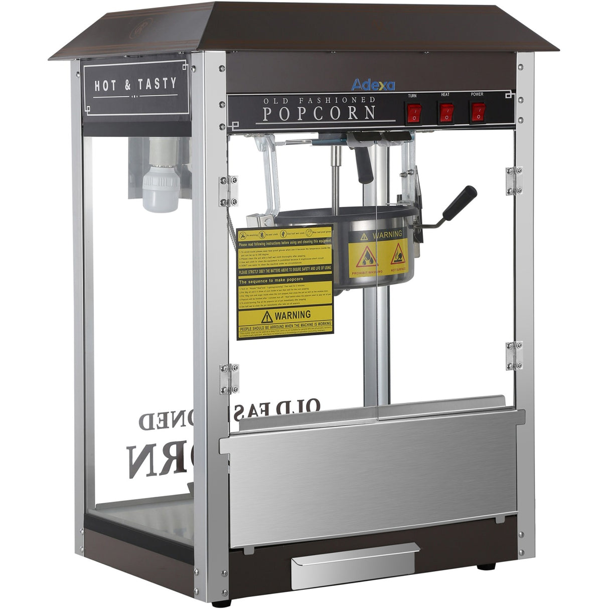 Commercial Popcorn Maker With Retro Trolley 1.44k W 940x450x1540mm | Popcorn104