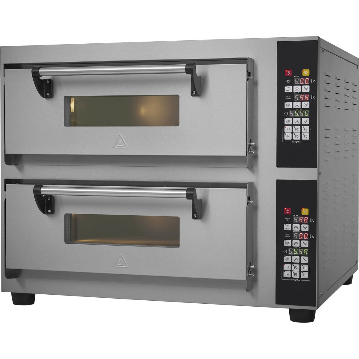 Commercial Pizza Oven Electric 2 Chambers 500x500mm 450°C Digital Controls 8.4k W 380 V | Ps552 E