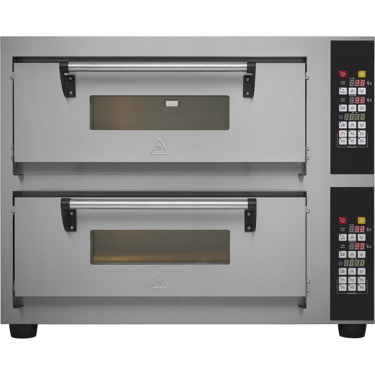 Commercial Pizza Oven Electric 2 Chambers 500x500mm 450°C Digital Controls 8.4k W 380 V | Ps552 E