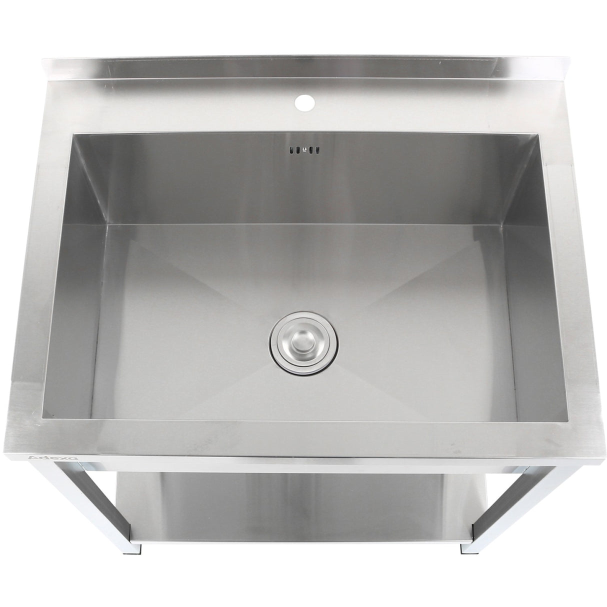 Commercial Pot Wash Sink Stainless Steel 1 Bowl Splashback Bottom Shelf 1000x700x900mm Square Legs | Psa10070 U