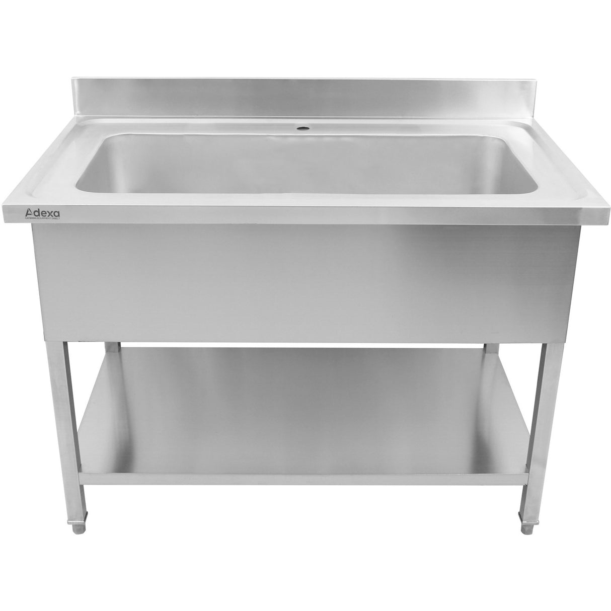 Commercial Pot Wash Sink Stainless Steel 1 Bowl Splashback 1500mm Depth 700mm Square Legs | Psd15070