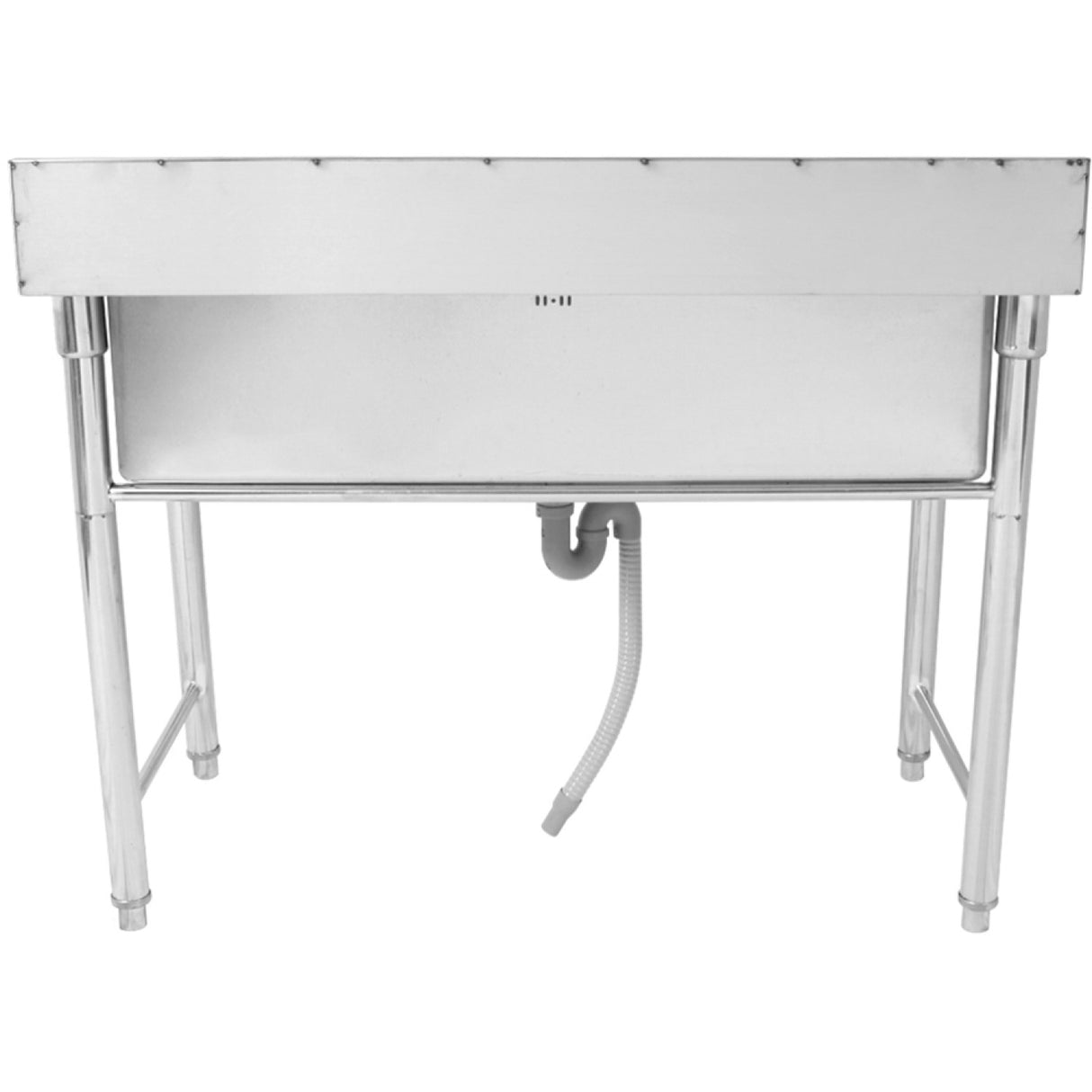 Commercial Pot Wash Sink Stainless Steel 1 Bowl Splashback 1200x700x900mm Round Legs | Psr12070