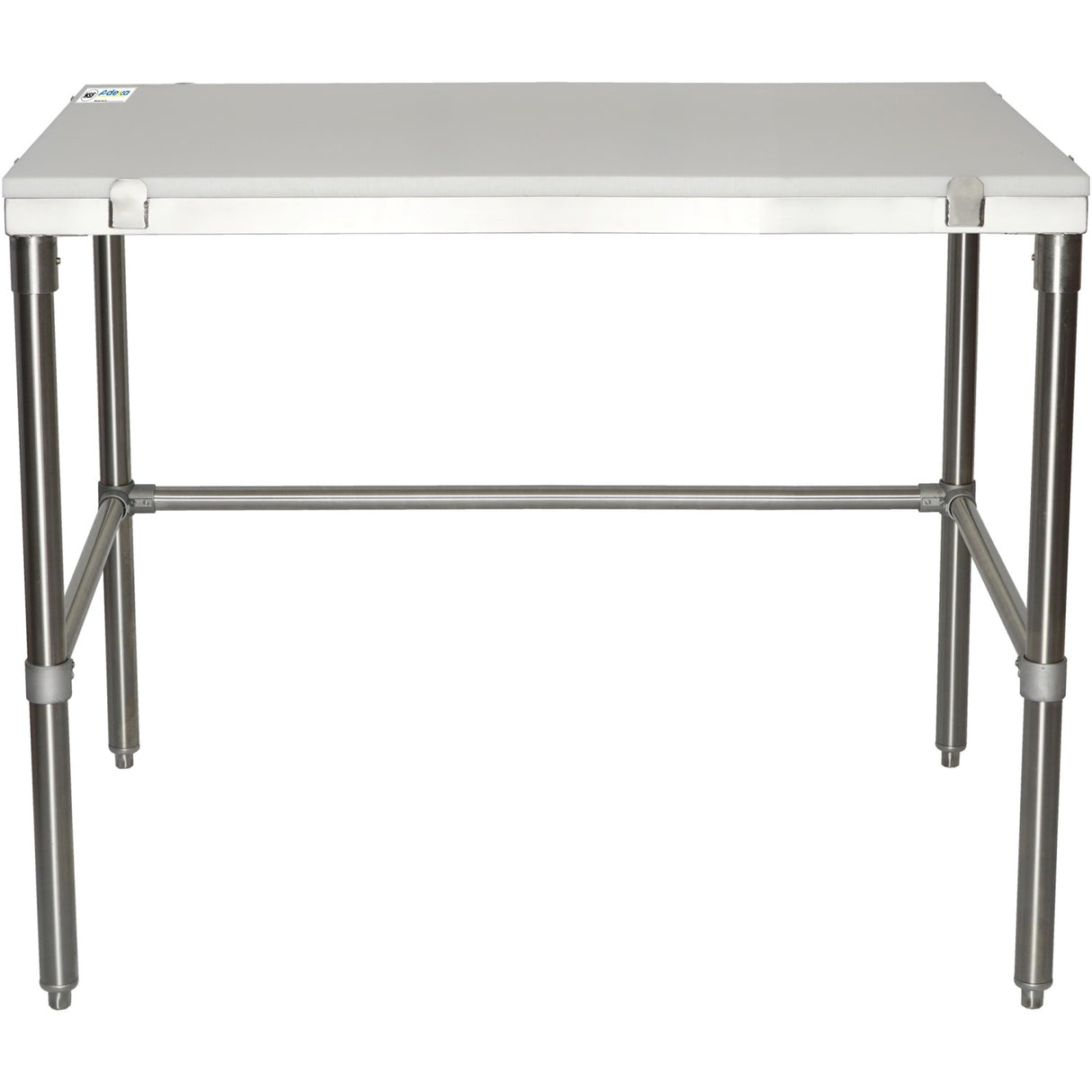 Professional Solid Stainless Steel Poly Top Work Table 1200x600x900mm | Pswt600 X1200 Ob
