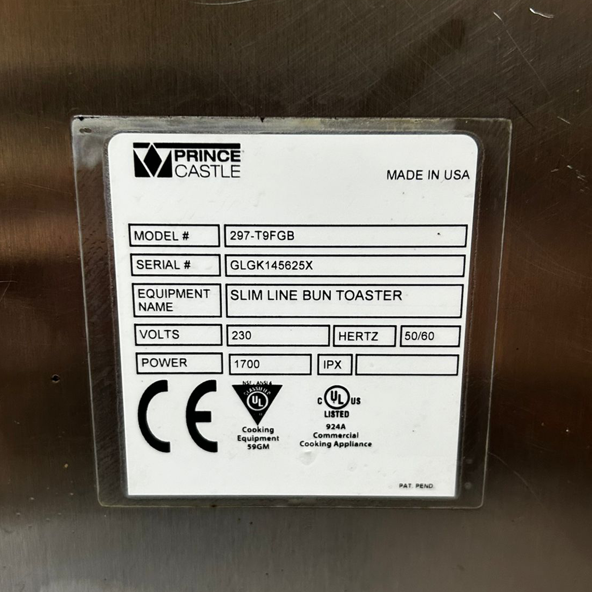 Prince Castle Vertical Contact Toaster 297-T9 - Refurbished