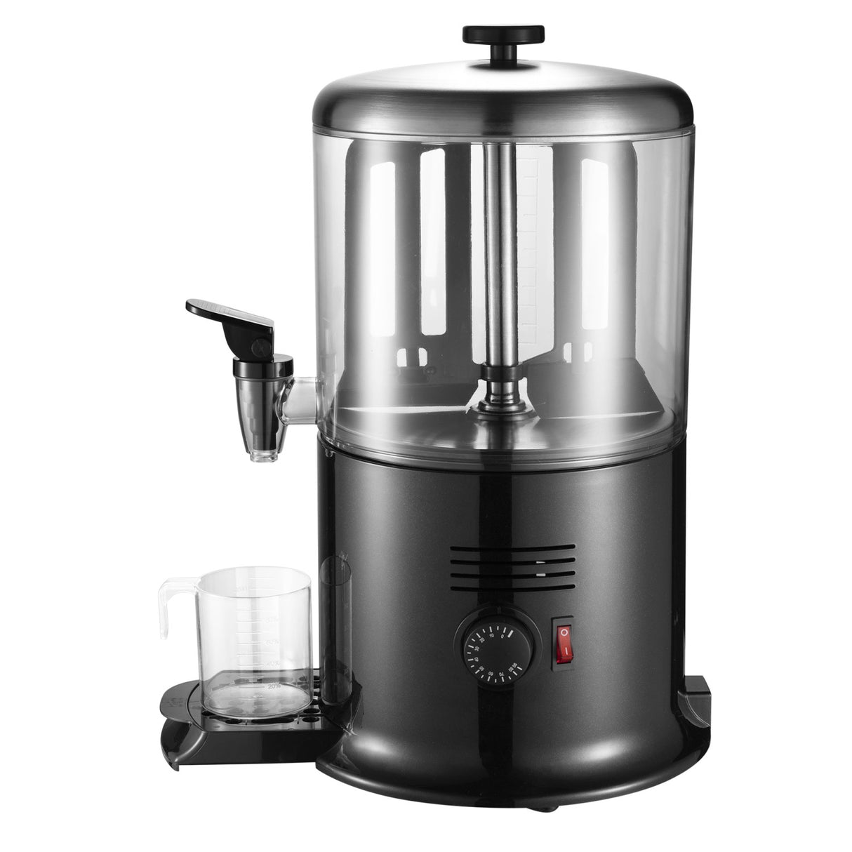 Commercial Hot Chocolate Dispenser / Drink Warmer 6 Litres Dual Thermostat Black | Q7006 Black