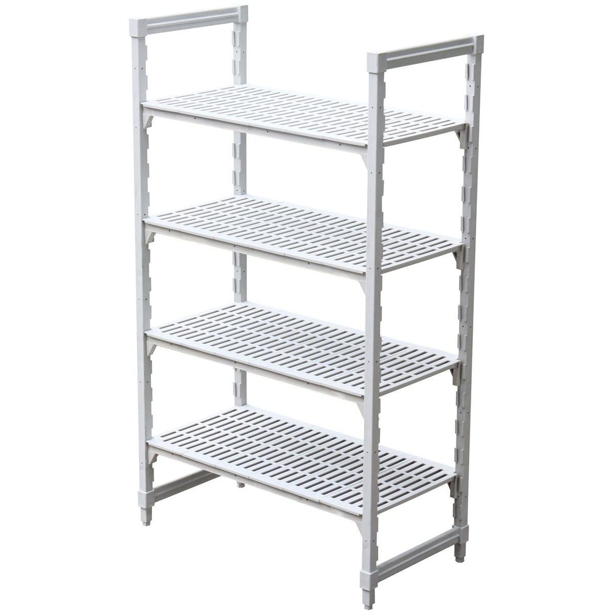 Fixed 4 Tier Plasteel Shelving Unit With Vented Shelves For Cold Rooms &Amp; Wet Areas 1220×530×1800mm | Qhw332