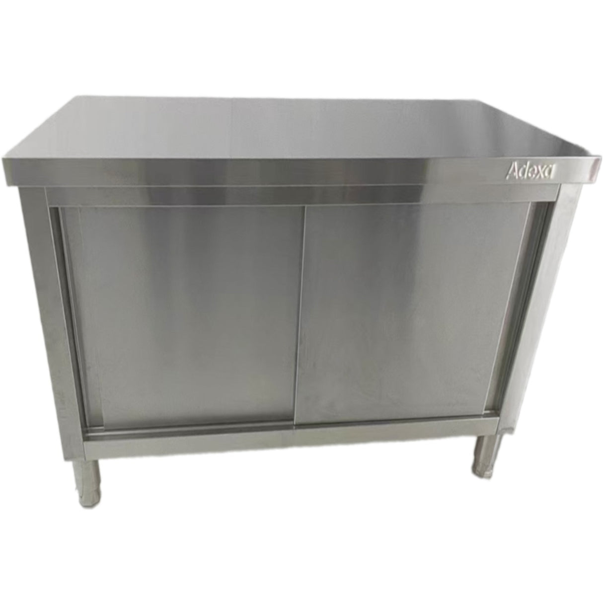 Commercial Stainless Steel Sliding Door Work Table Cabinet 800x500x850mm | Qnh336