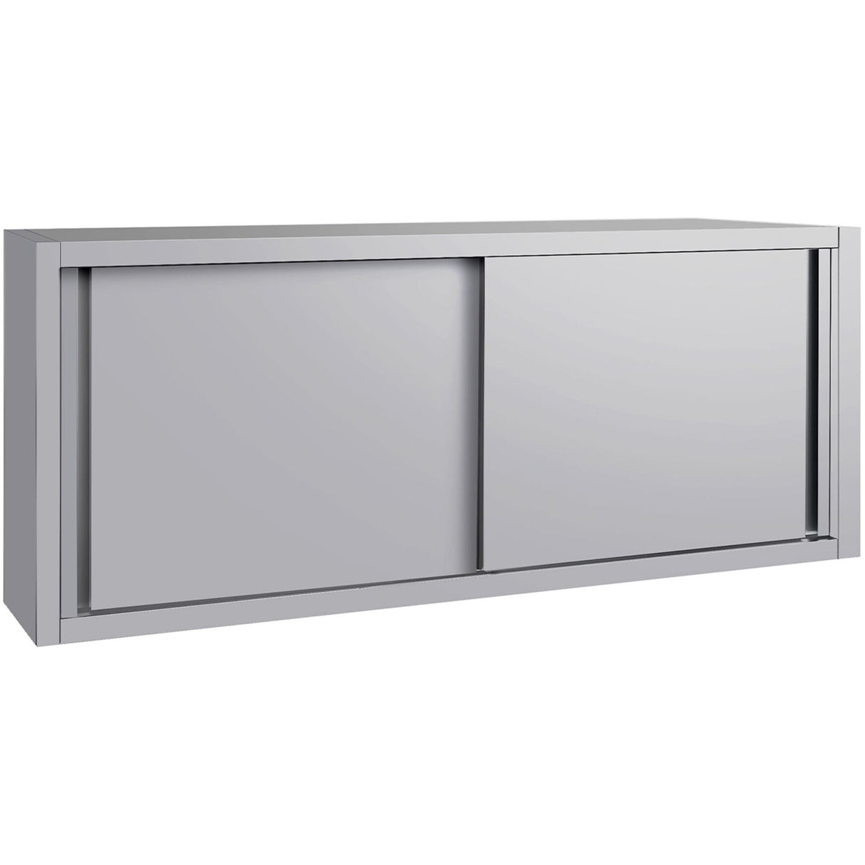 Commercial Stainless Steel Wall Cabinet With Sliding Doors And Inner Shelf 1800x400x650mm | Qnh908