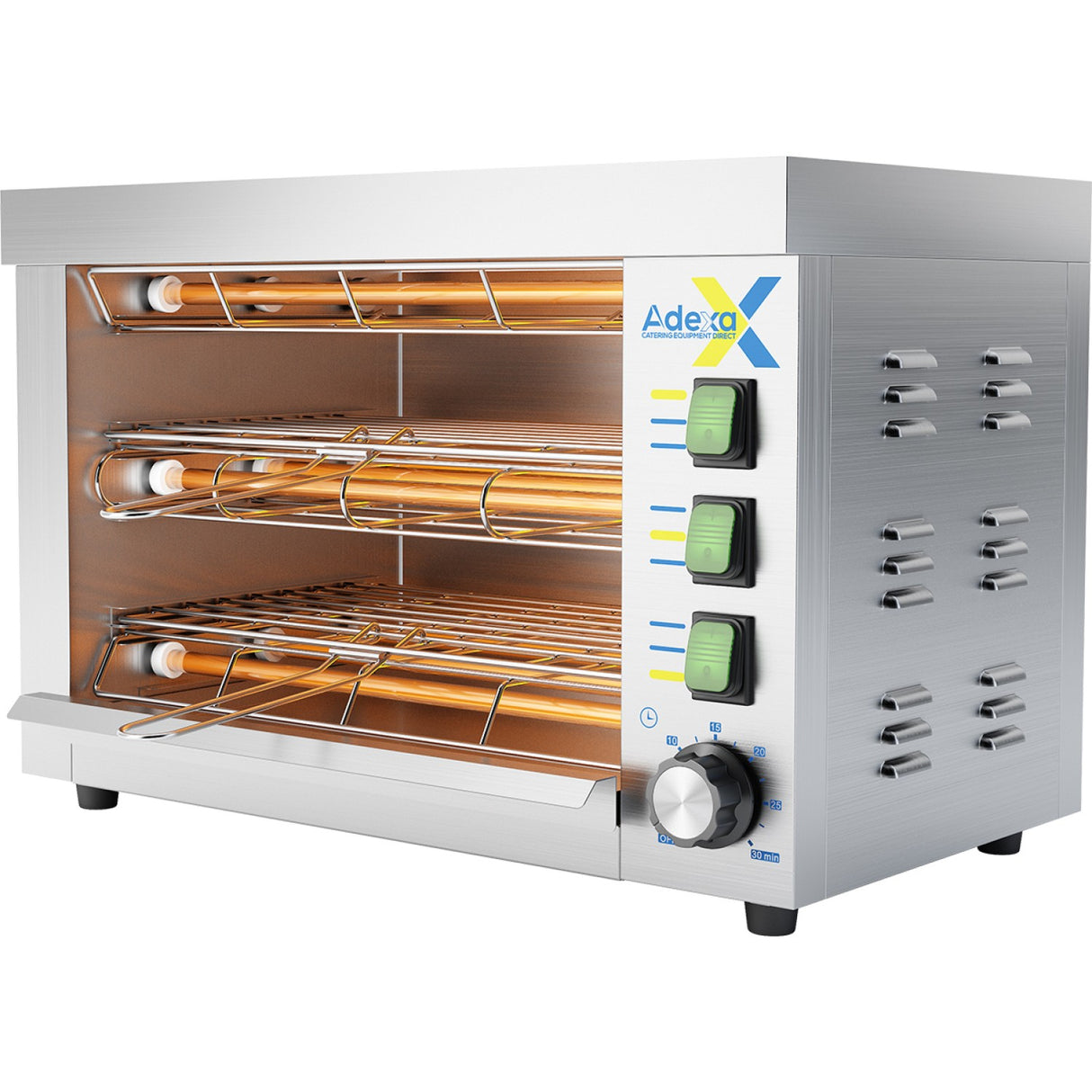 Commercial Quartz Salamander Grill Oven Double 360x245x295mm 3.25k W |  Qto360