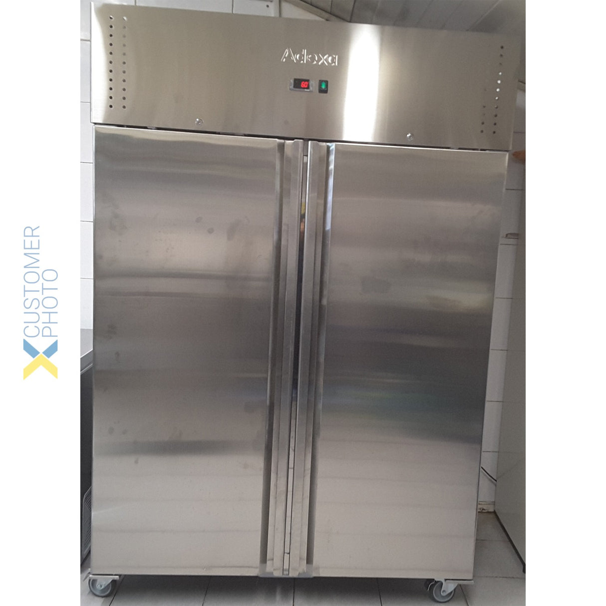 Commercial Refrigerator 1150 Litres Upright Stainless Steel Twin Door 1480x730x2010mm Fan Assisted Cooling | Thl1180 Tn