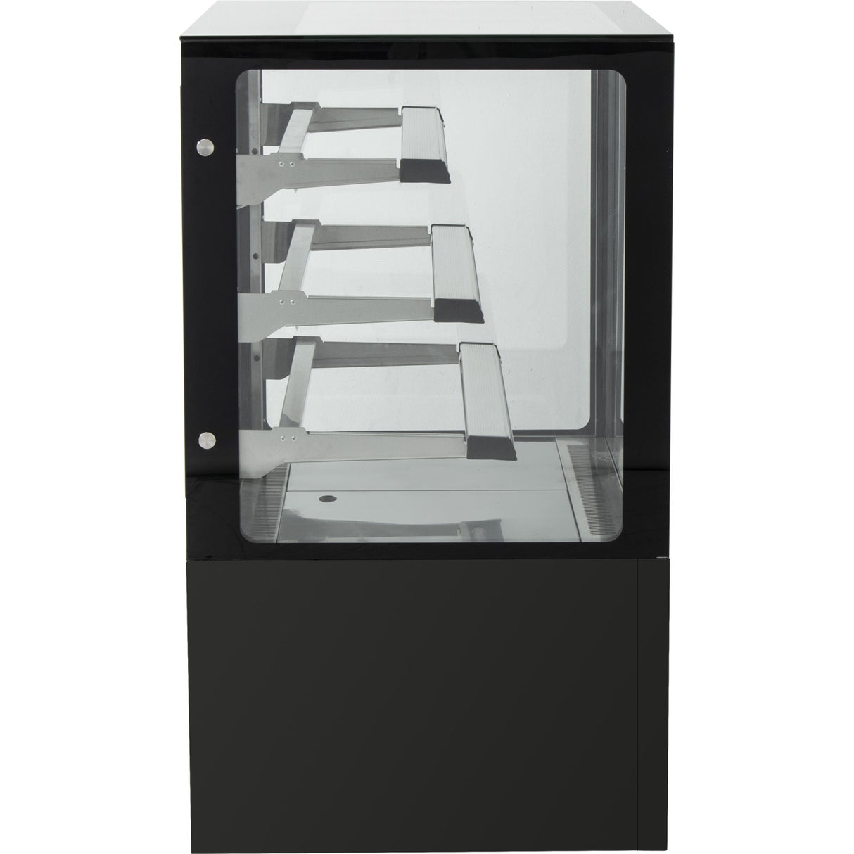 Cake Counter Straight Front 1500x730x1300mm 3 Shelves Black Base Led | Gn1500 R3 Black