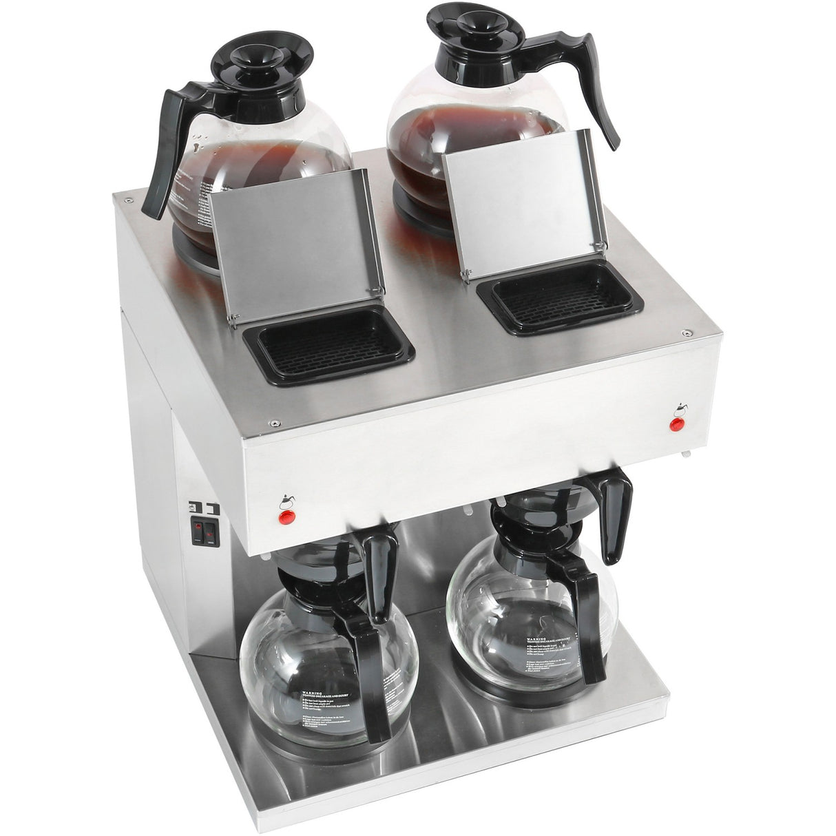 Commercial Twin Filter Coffee Maker Manual Fill 2 Glass Jugs 4 Hotplates | Rb286 X2