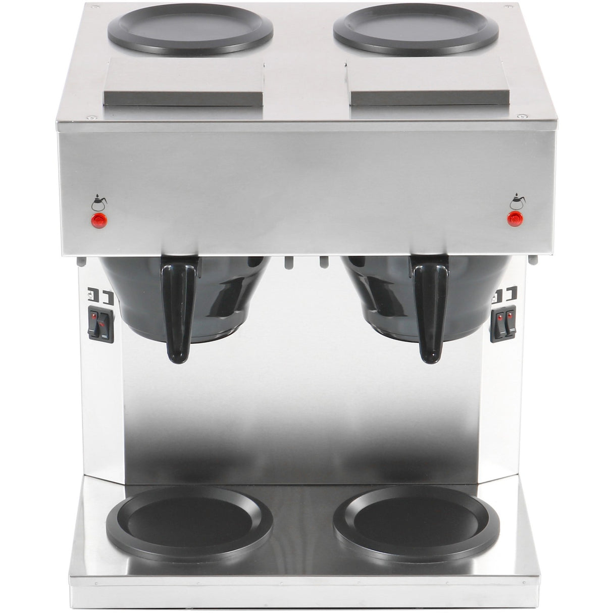 Commercial Twin Filter Coffee Maker Manual Fill 2 Glass Jugs 4 Hotplates | Rb286 X2