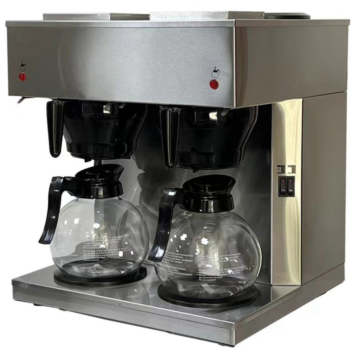 Commercial Twin Filter Coffee Maker Manual Fill 2 Glass Jugs 4 Hotplates | Rbd286 Ad2