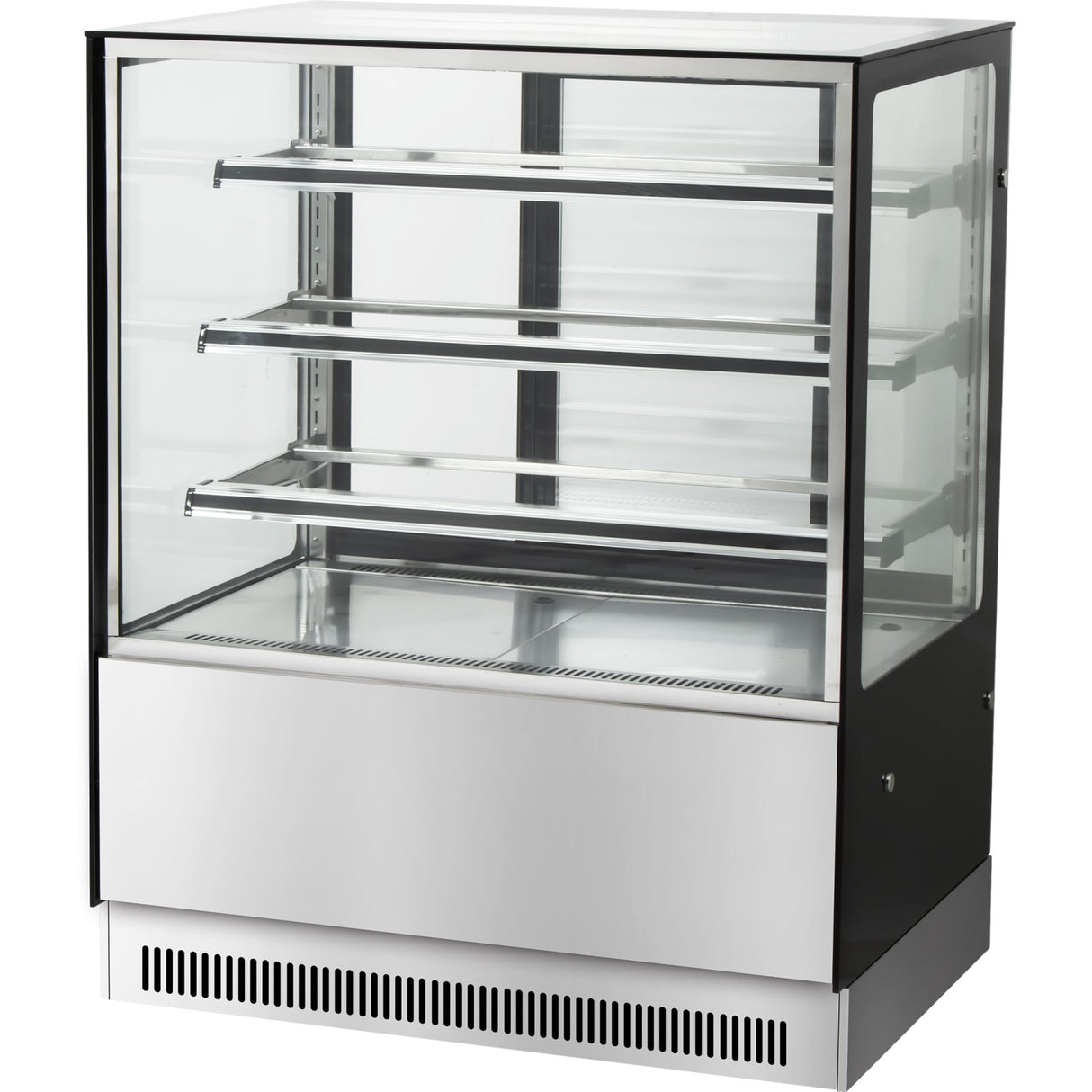 Cake Counter 1000x730x1300mm 3 Shelves Stainless Steel Base Led | Gn1000 Rf3